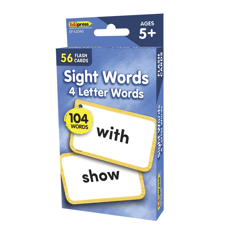 Sight Words Flash Cards - 4 Letter Words