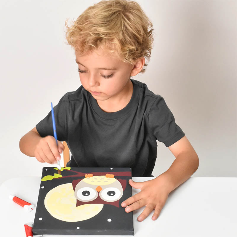 DIAKO BU-0968 LIENZO PINTA POR PUNTO BUHO Y LUNA (21X21 CM)