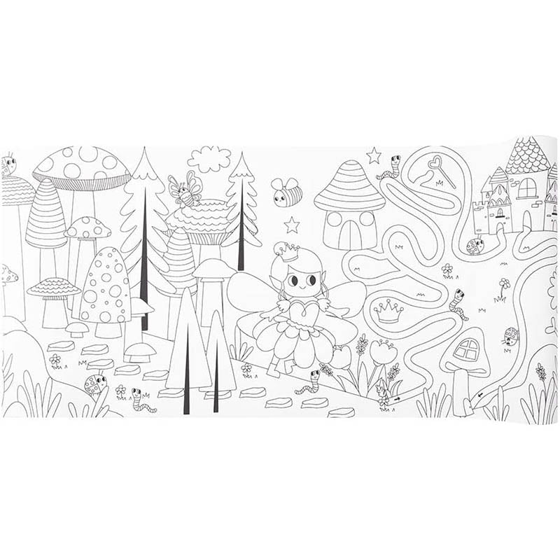 TOOKYALAND LT334 GIANT COLORING POSTER KIT-FAIRY TALE WORLD 1PCS 3+ AGES