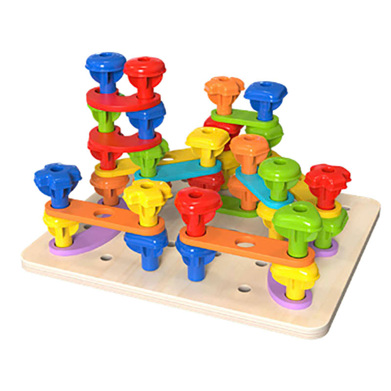 TOOKY TK089 (3 AGE) 53 PCS RAINBOW STACKING PEGS