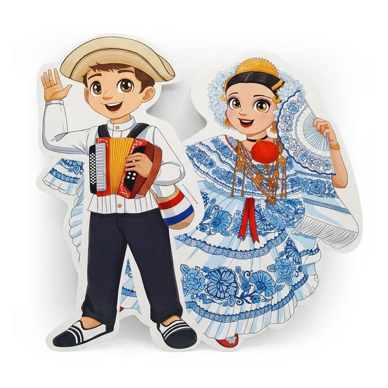 ML-LAMINAS VESTIDOS TIPICO DE PANAMA (30CMX15CM) SURTIDOS