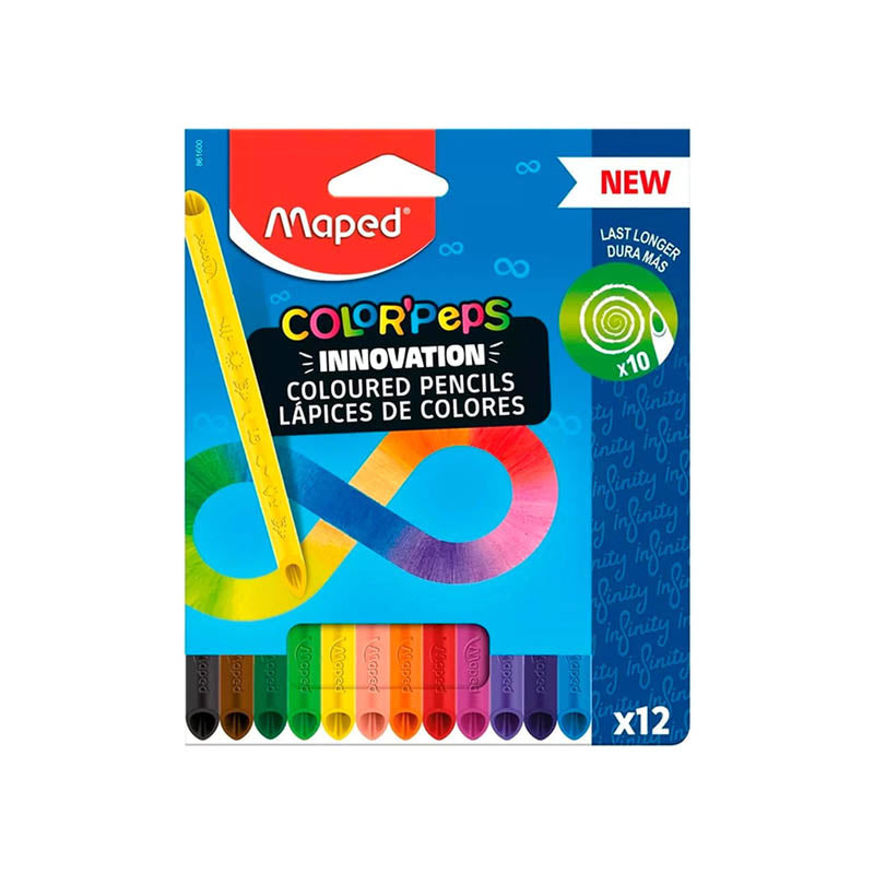 MAPED Lápices de color Peps Infinity (12 colores)