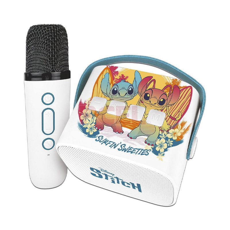 Bocina Mini Karaoke Disney Stitch #XTS-D622ST Blanca