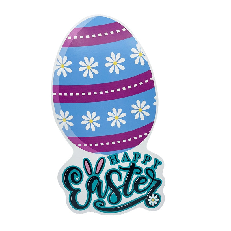 LAMINA DE PASCUA MOVIL HAPPY EASTER HUEVO DE PASCUA CELESTE (24"X14")