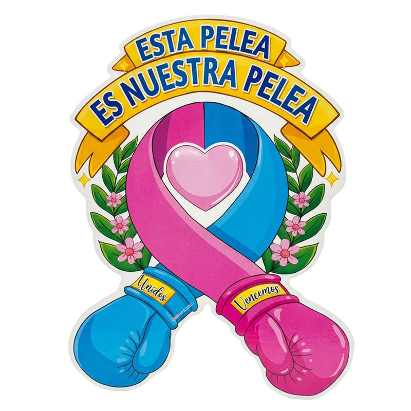 ML-LAMINA ESTA PELEA ES NUESTRA PELEA CINTA ROSADA (32CMX41CM) #01)