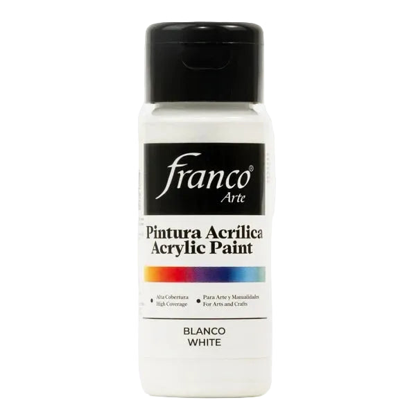 PINTURA ACRILICA FRANCO ARTE #FA18001 (60ML) BLANCO
