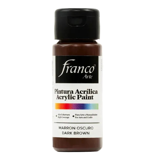 PINTURA ACRILICA FRANCO ARTE #FA18031 (60ML) MARRON OSCURO