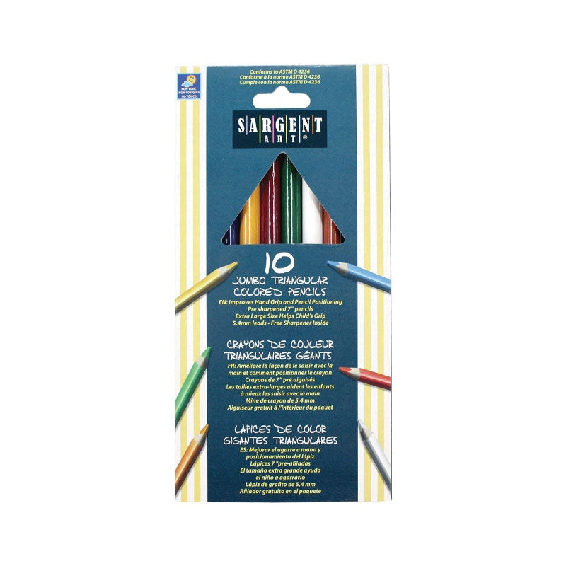 Lapices de colores tringulares jumbo (set/10)