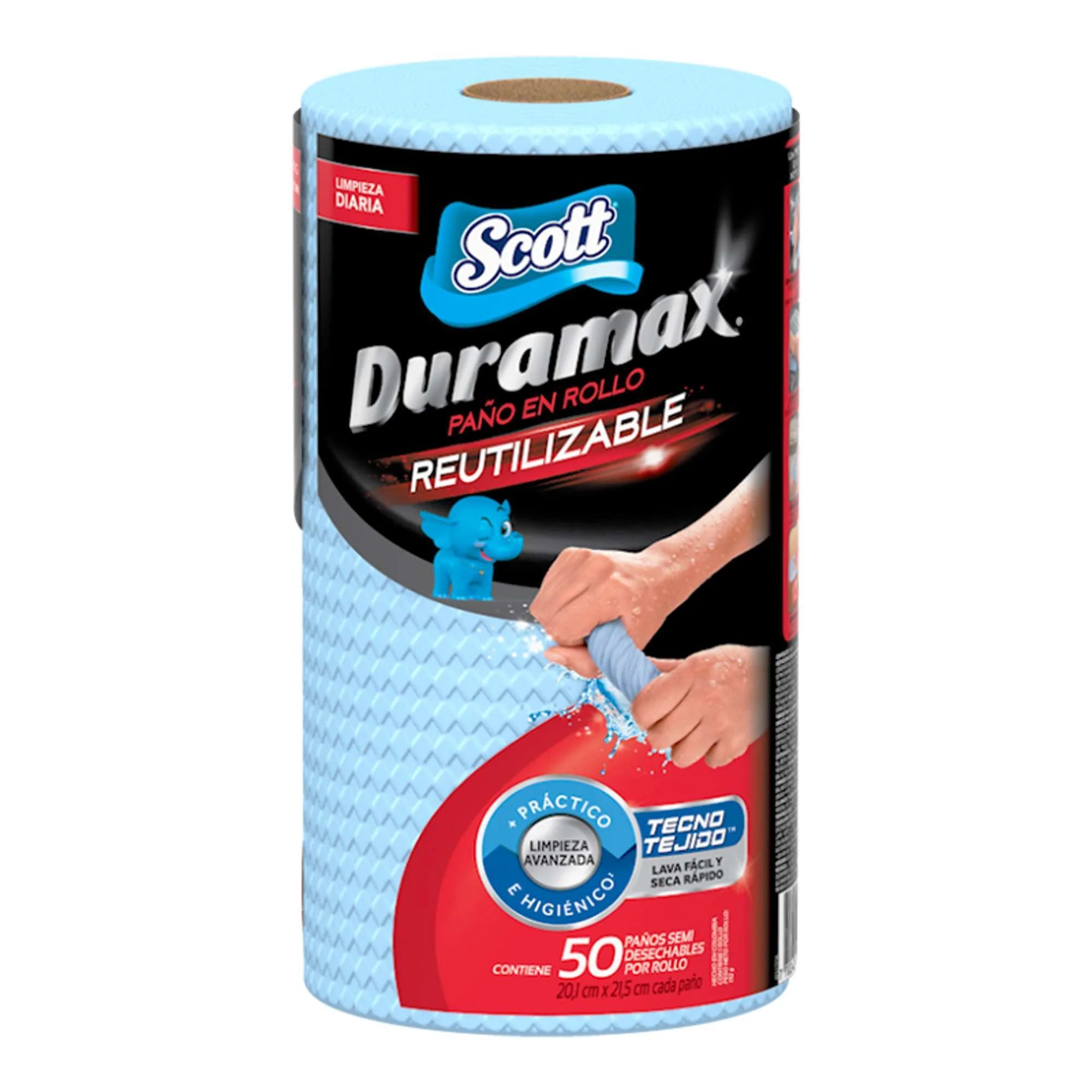 PAÑO REUTILIZABLE EN ROLLO SCOTT DURAMAX #12391 (12X1X50H) AZUL