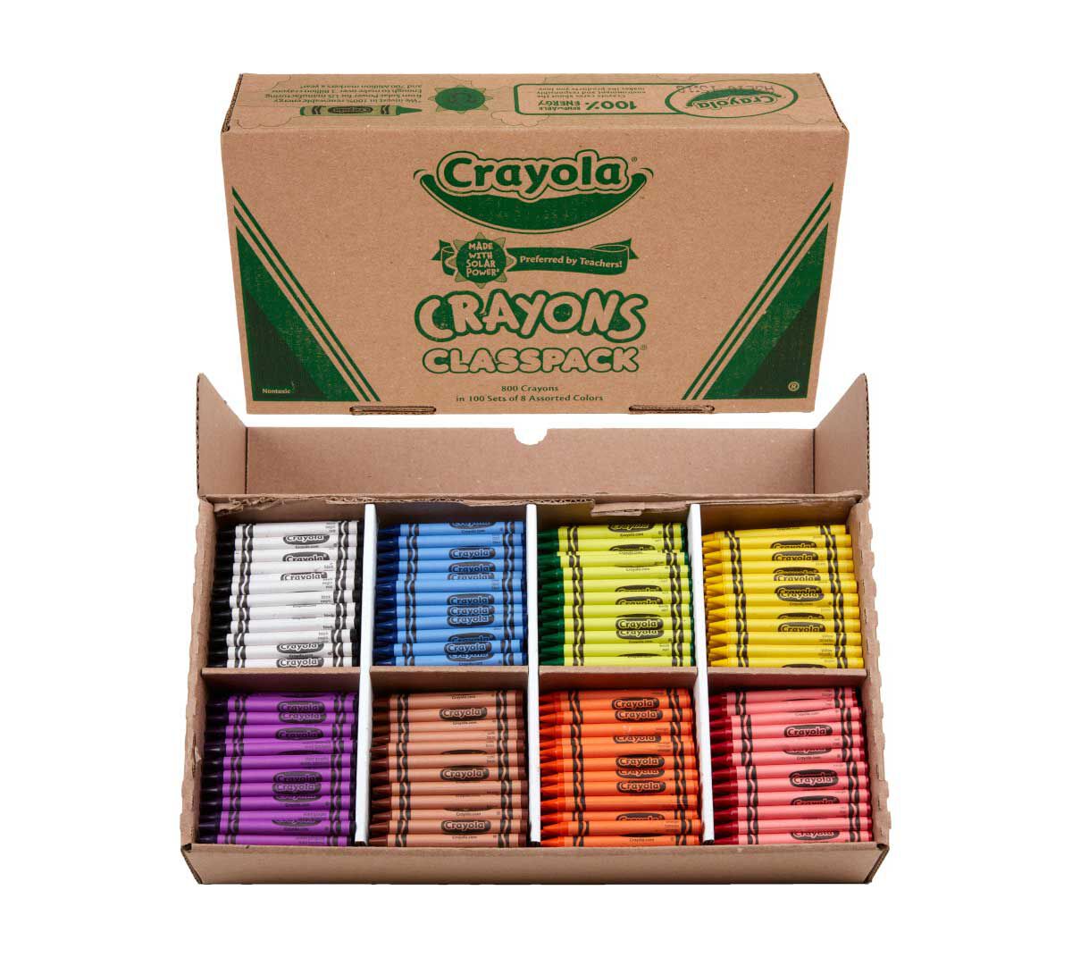 CRAYOLA CRAYONS CLASSP. REG. SIZE (SET/800) (8/COL) (E)