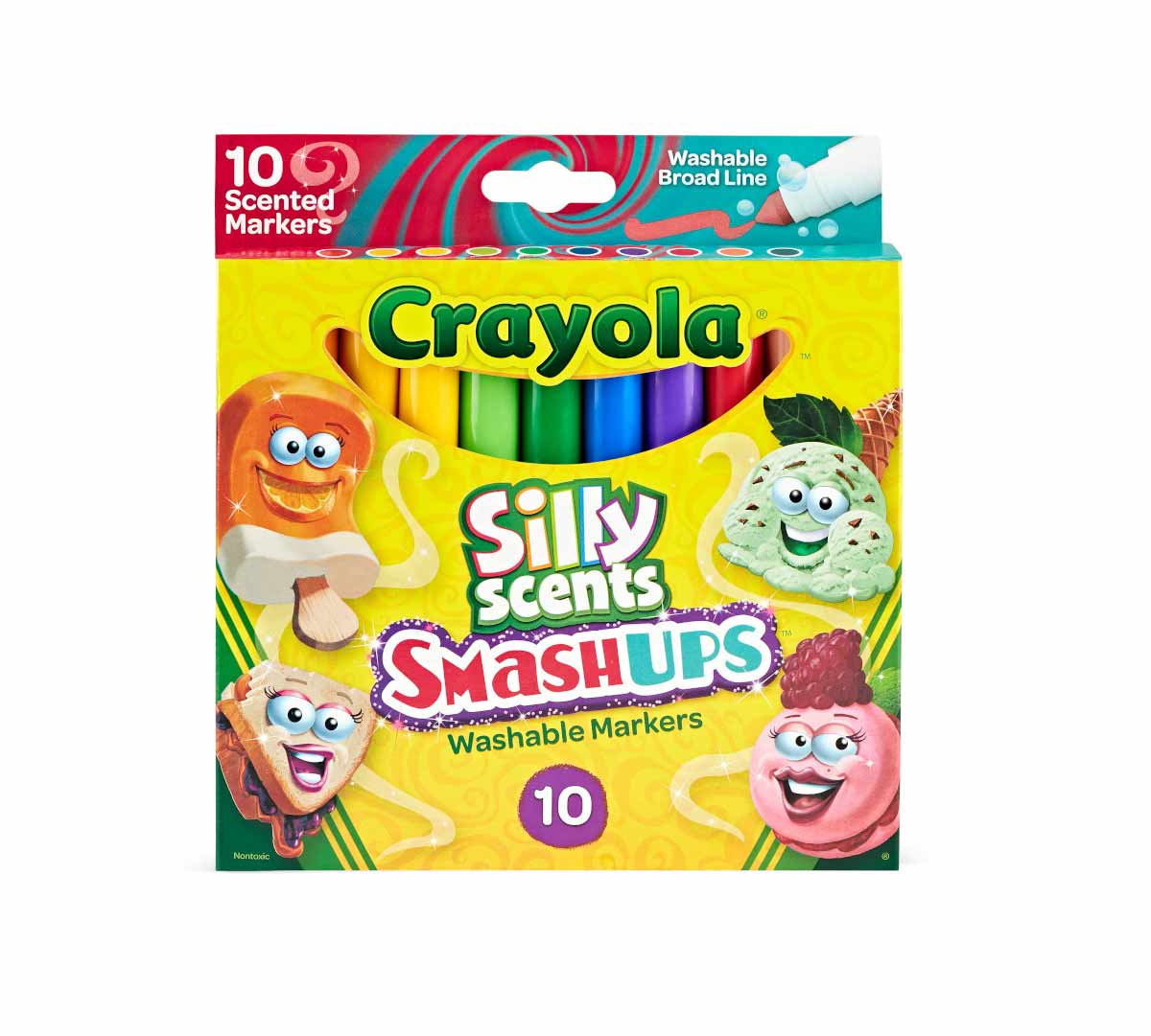CRAYOLA SILLY SCENTS SMASHUPS BROADLINE MARKERS (10 UND)