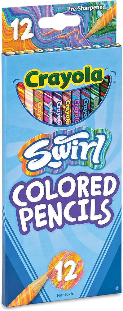 CRAYOLA SWIRL LAPICES DE COLORES  (SET/12) (E)
