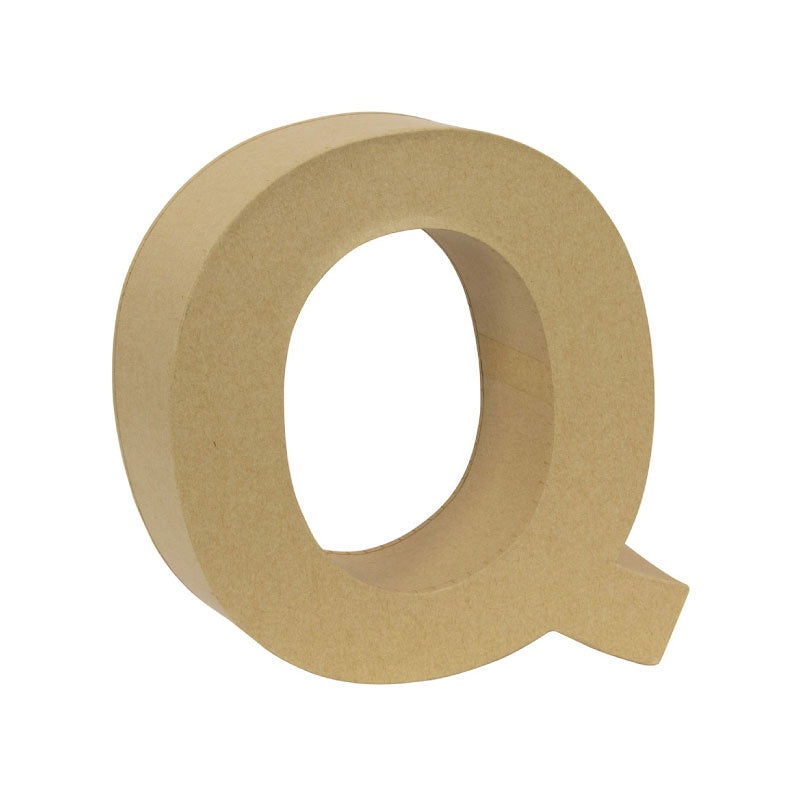 Letra "Q" de papel maché