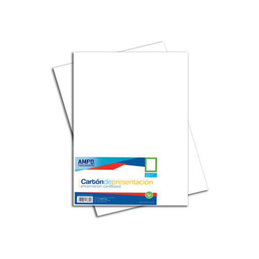CARTON DE PRESENTACION BLANCO AMPO CDP-PT-00004 (50.8 X 76.3 CM) UND
