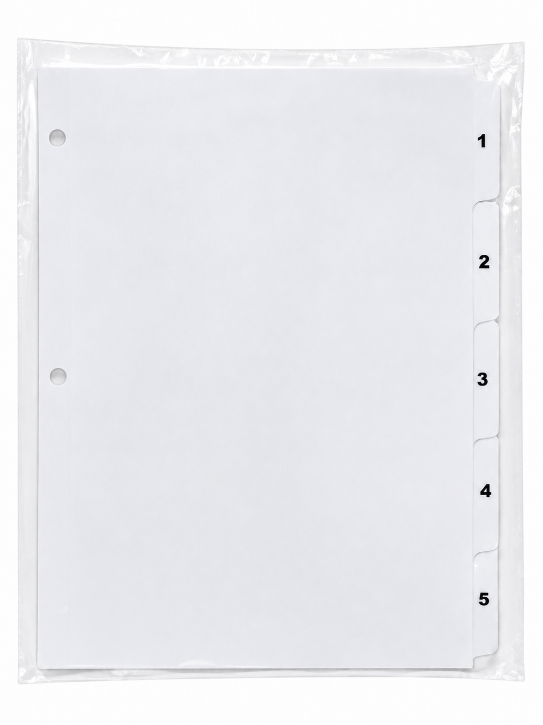 DIVISIONES CARTOPLASTIC BLANCAS 3-HUECOS 8.5X11 (1 AL 5)