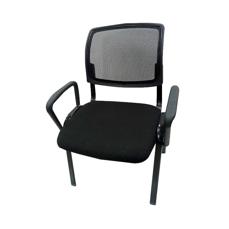 SILLA FORCE FC-16WF DE VISITA RESPALDO MESH CON BRAZOS NEGRA