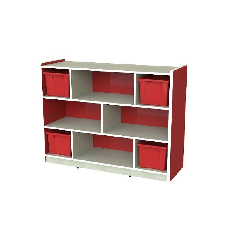 Gabinete Infantil Cubby (8C) Rojo/Gris