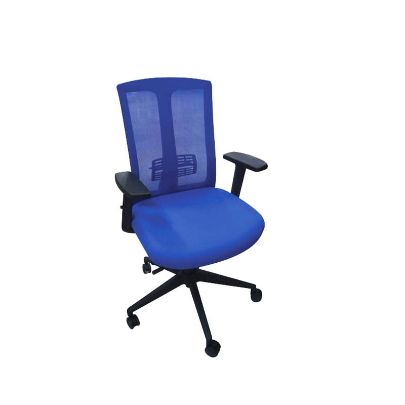SILLA FORCE FC-3098B EJECUTIVA RESPALDO MESH S/CABECERA TELA AZUL