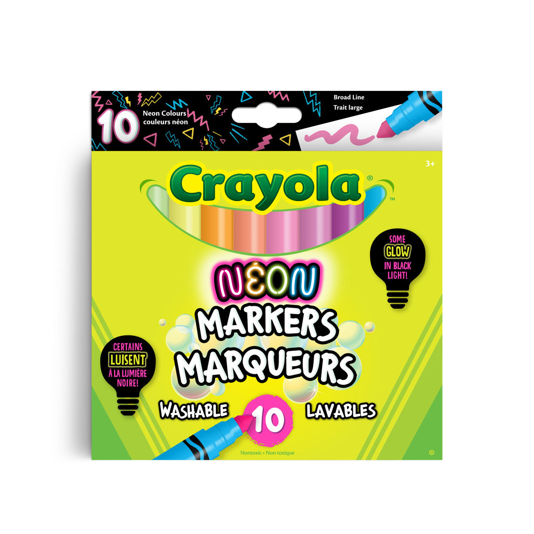 CRAYOLA NEON WASHABLE MARKERS (SET/10)