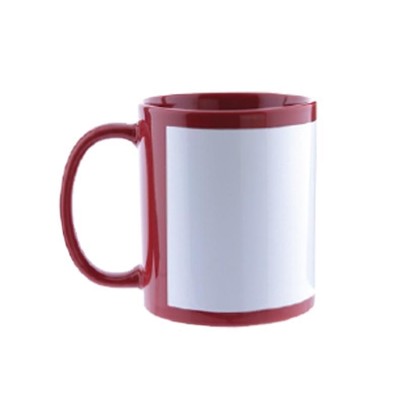 Taza cerámica con parche blanco (11 oz)