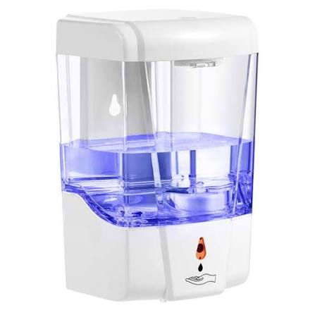 DISPENSADOR PARA JABON/GEL AUTOMATICO TRANSPARENTE (700-ML)