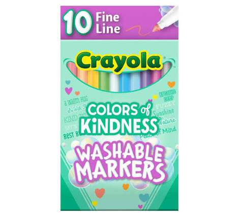 CRAYOLA MARKERS COLORS OF KIDNESS (SET/10) (E)