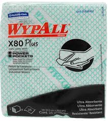 KCP PAÑOS DE LIMPIEZA WYPALL X80 PLUS (34.8CMX32.9CM) AZUL (1X30U)