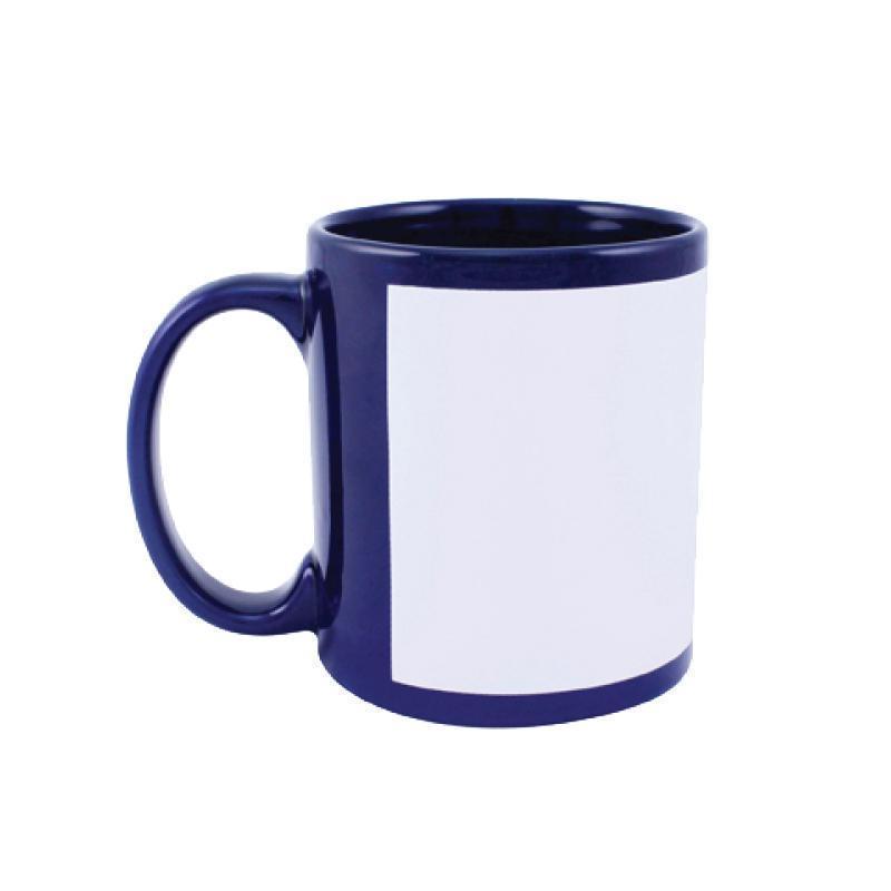 Taza cerámica con parche blanco (11 oz)