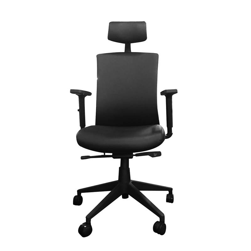 SILLA EJECUTIVA FORCE FC-8198A PU DE CUERINA CON CABECERA NEGRA