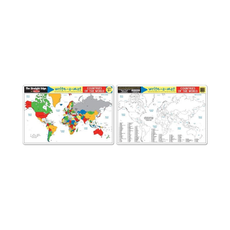 Countries of the world write-a-mat (boundle of 6) (und)