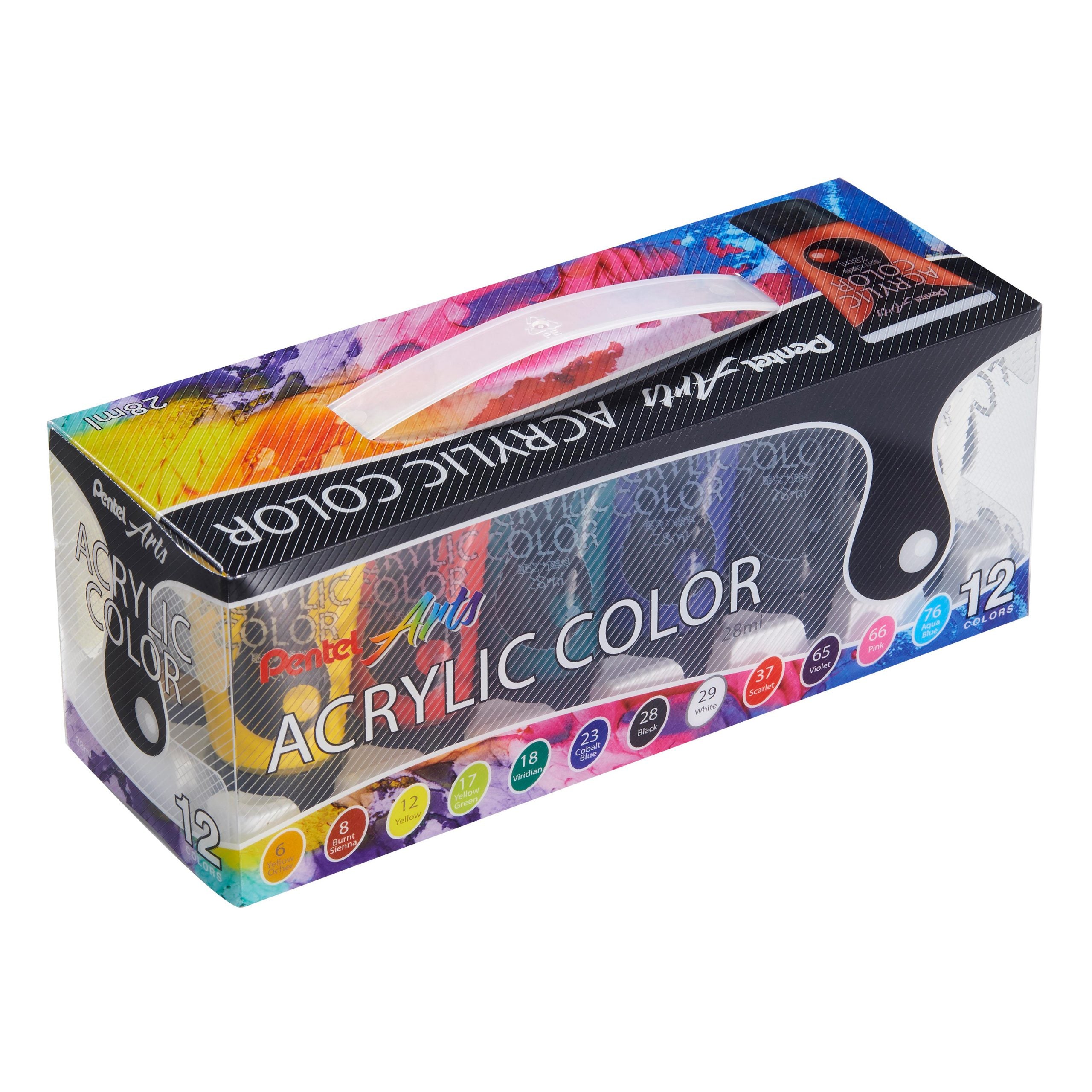 PINTURA PENTEL ACRILICA (12 COLORES)