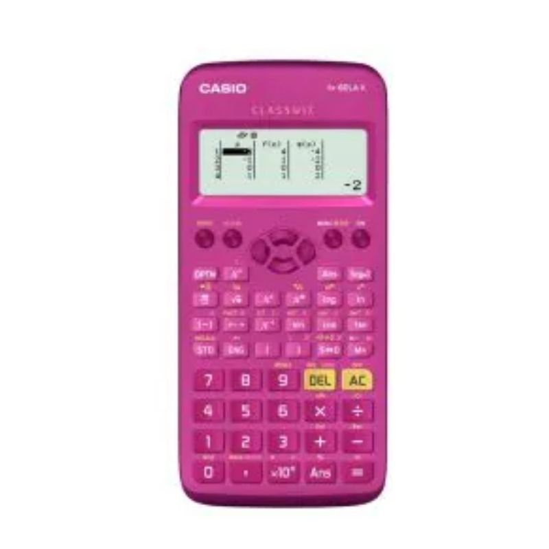 Calculadora científica Casio rosada