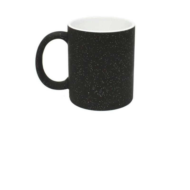 Taza mágica negro matte escarchada (11 oz)