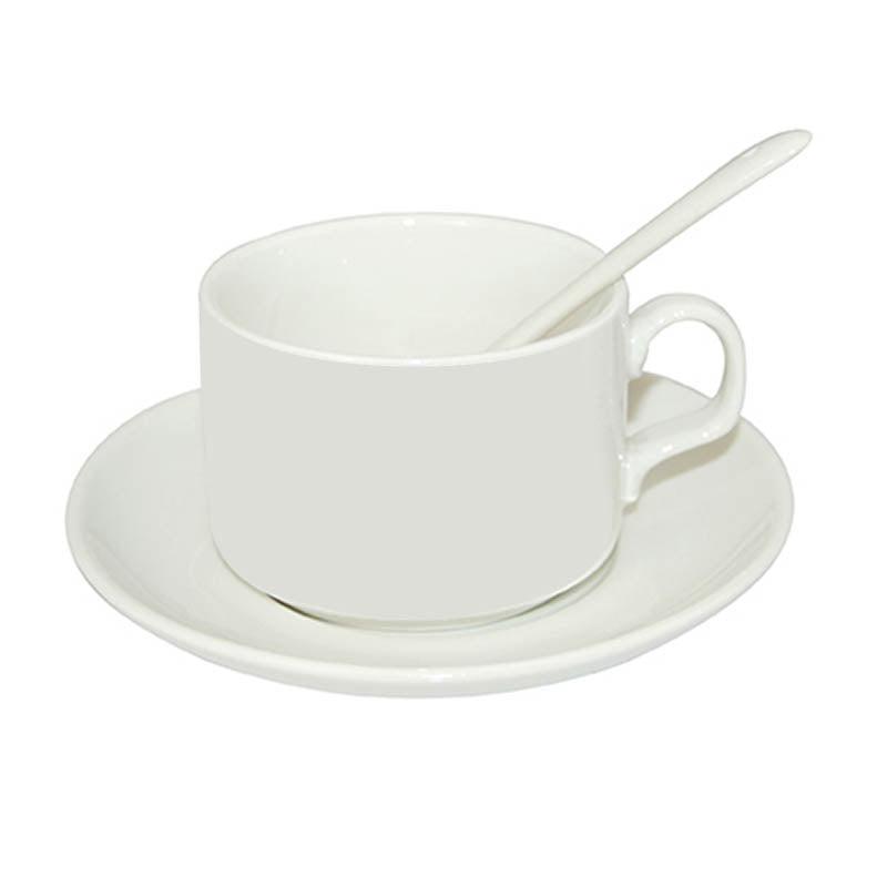 TAZA DE CERAMICA CAFE SET (TAZA-PLATO-CUCHARA)