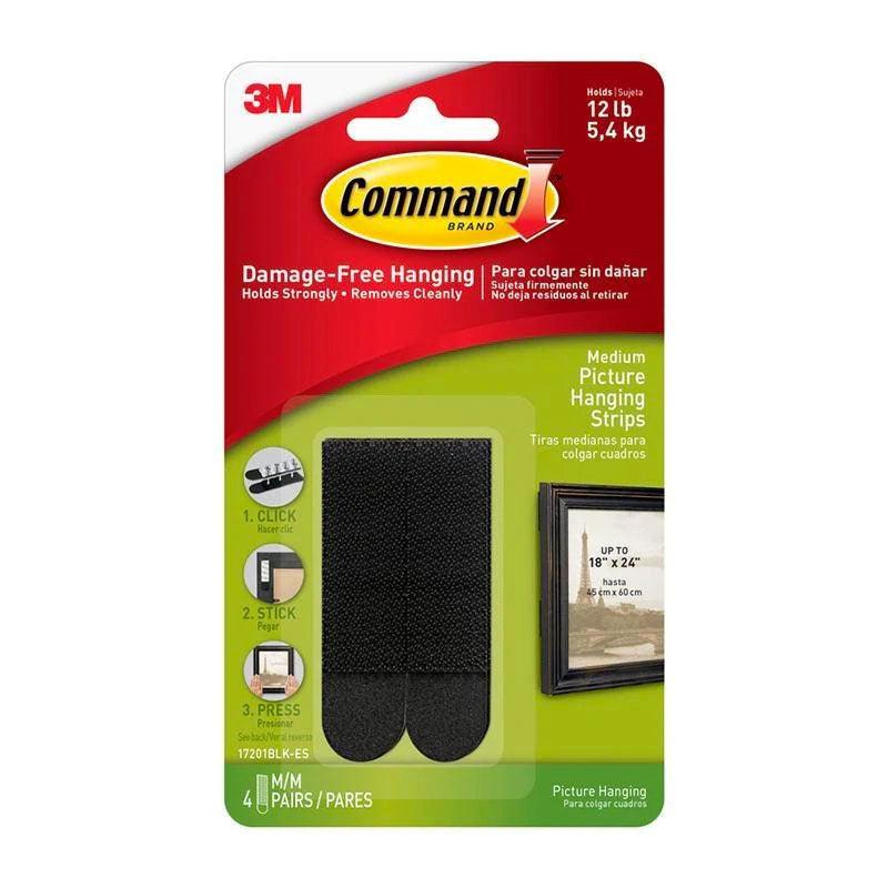 Command Medium Black Picture Hanging Strips