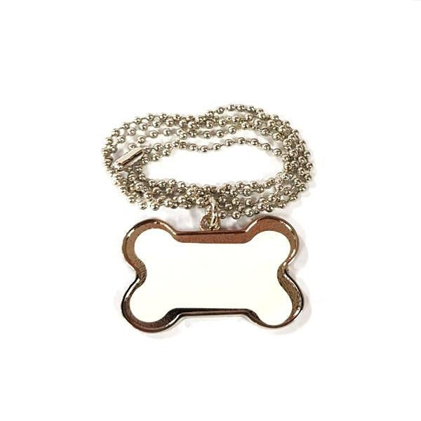 IDENTIFICADOR METALICO HUESO P/PERRO C/CADENA (2.8X4CM) - Ultracomonline.com