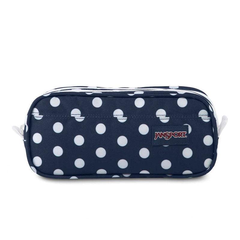 Cartuchera Jansport, Large Accesory Pouch Dark Denim Polka Dot