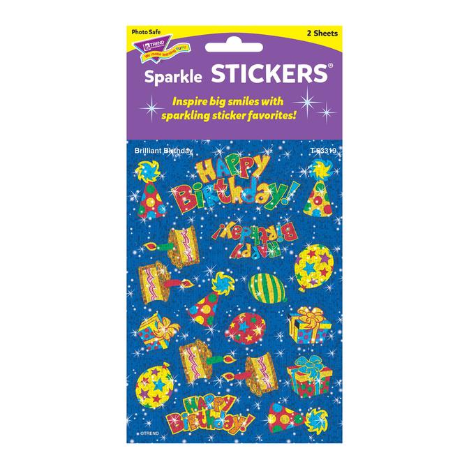 Brilliant Birthday Sparkle Stickers