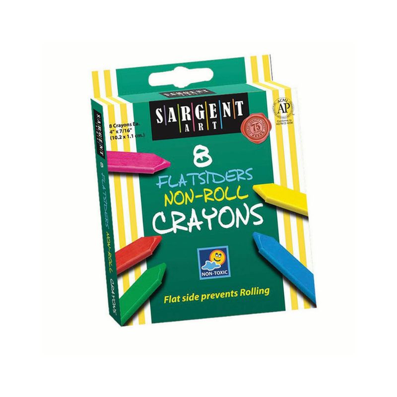 Flatsiders Non-roll Crayons