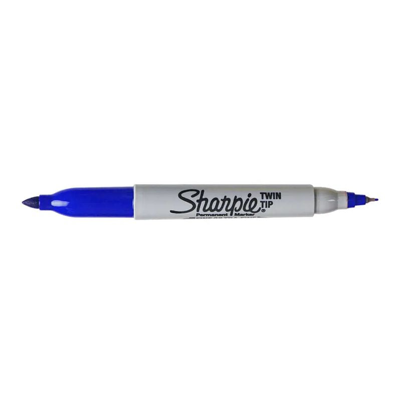 Marcador sharpie permanente twin-tip fine/ultra fine (und) azul