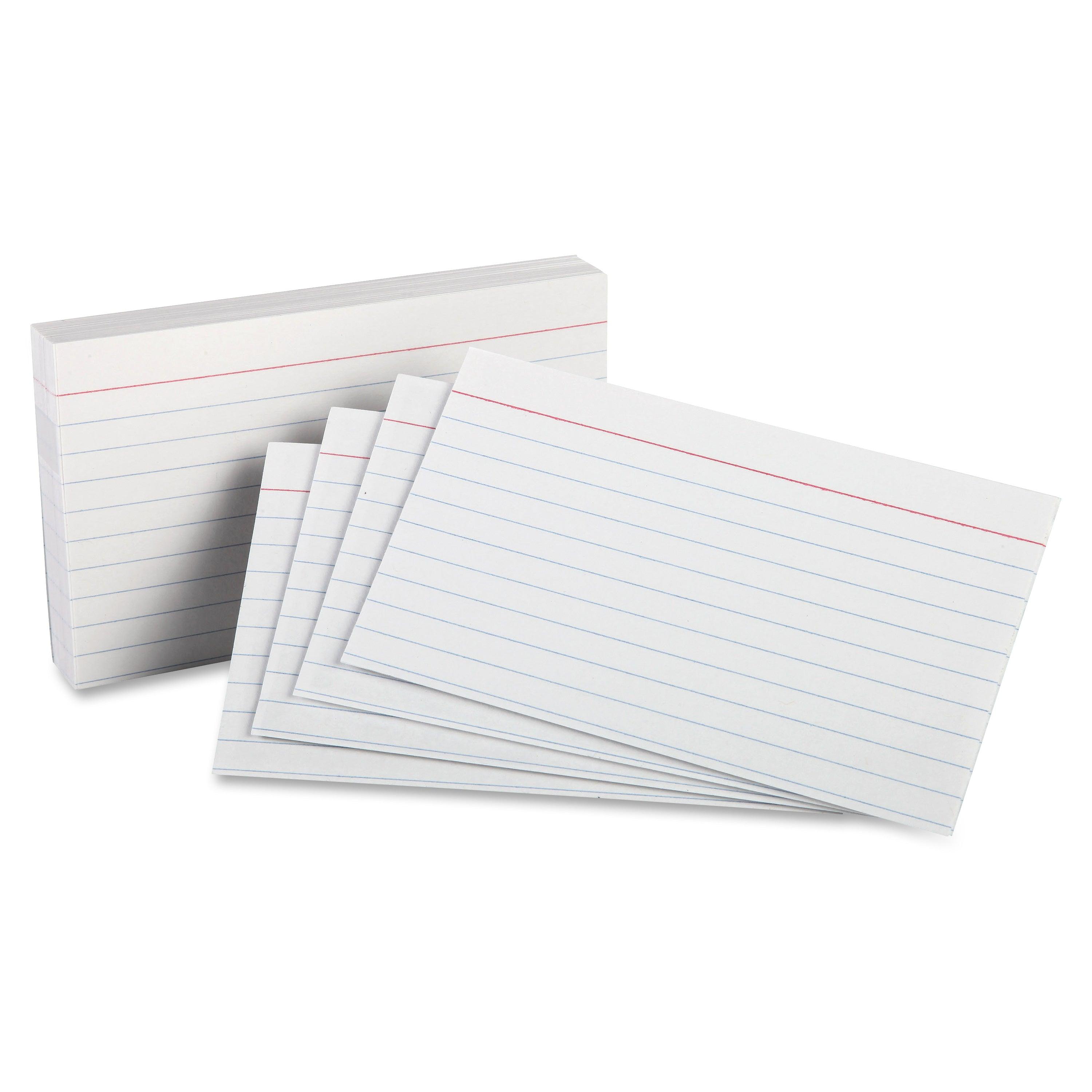 Tarjetas rayadas oxford (3" x 5") (100 und)