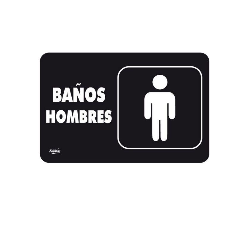 Letrero de "Baños hombres"