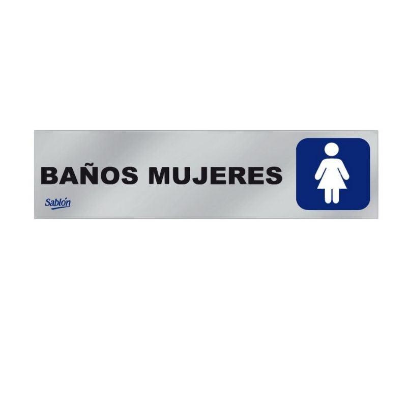 Letrero de aluminio "Baños mujeres"