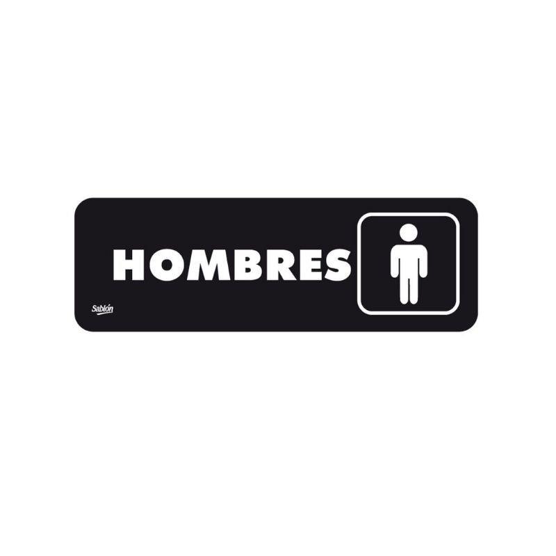 Letrero de baño "Hombres"