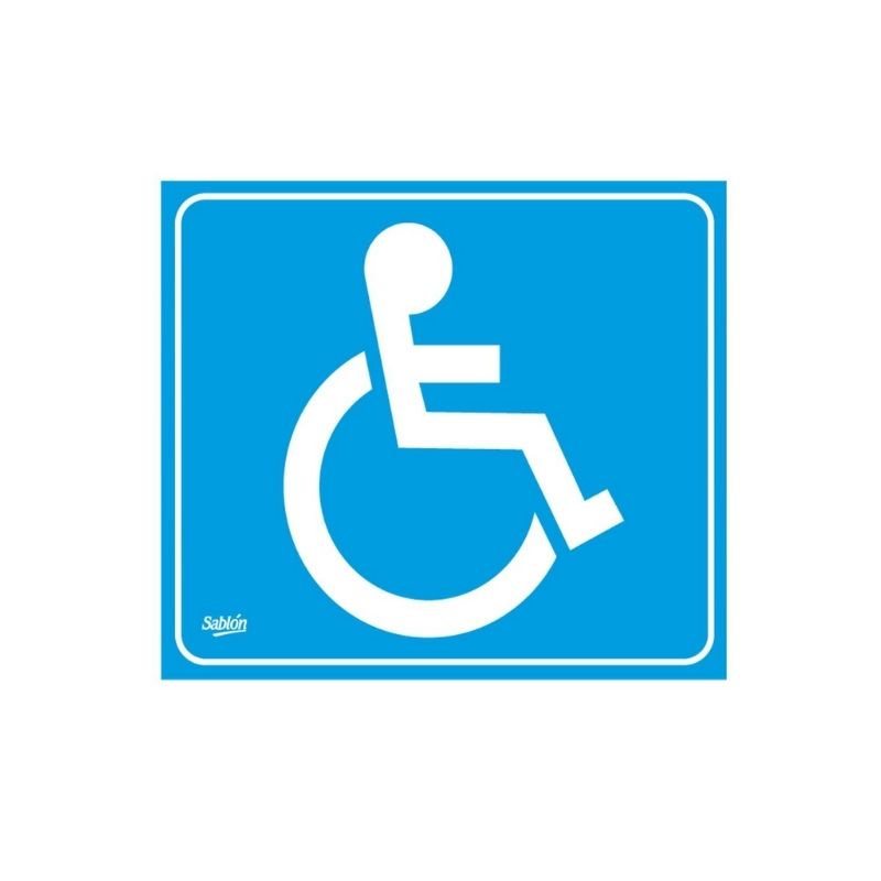 Letrero de vinil para discapacitados