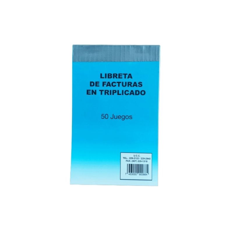 Libreta de facturas en triplicado