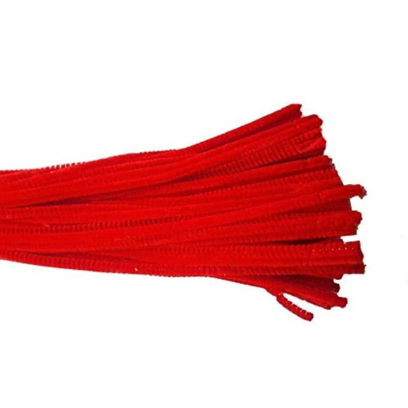 Pacon chenille stems red