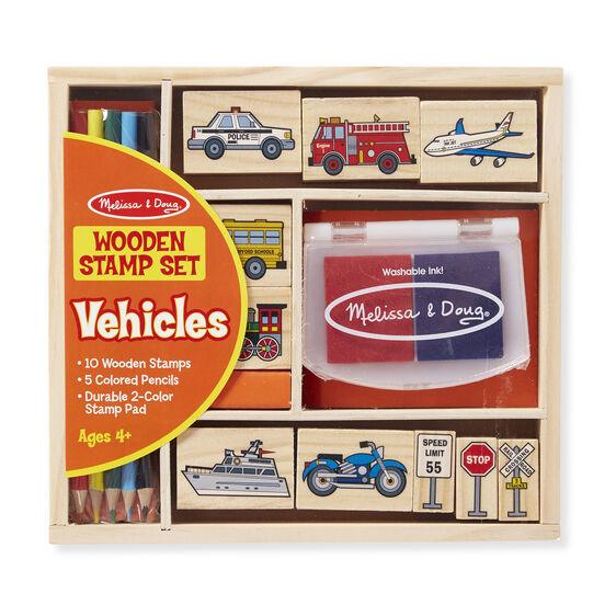 Wooden Stamp Set - Vehicles