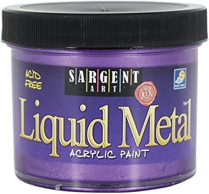 Liquid metal acrylic paint violet