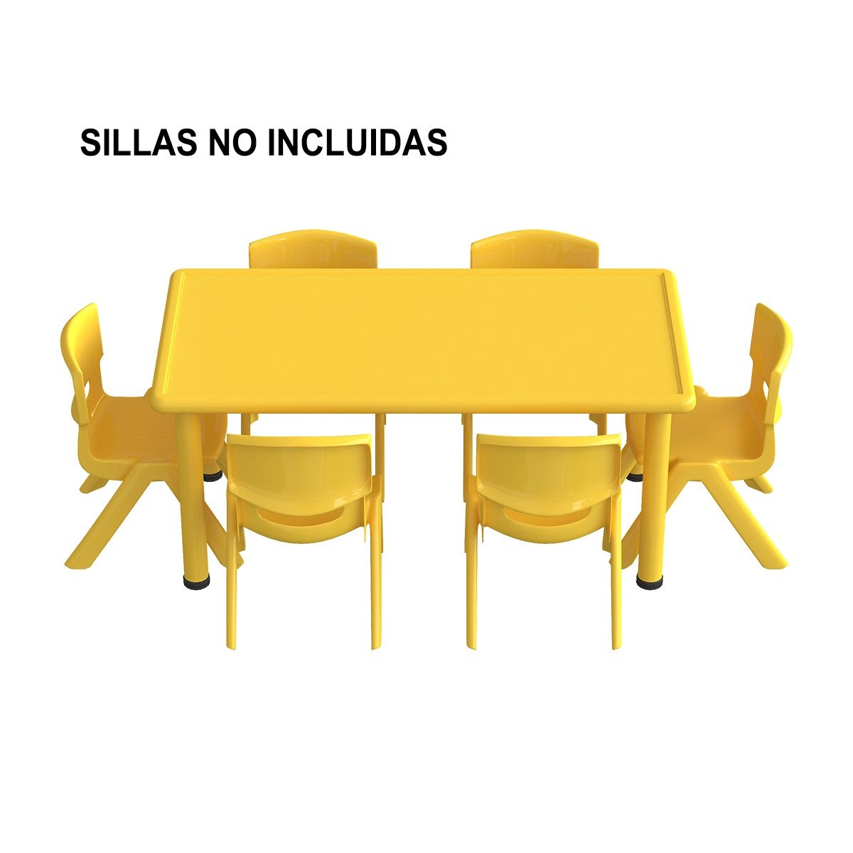 Mesa Infantil Candy S/Plast. Pata fija Rectangular AMARILLA (SILLAS NO INCLUIDAS) - Ultracomonline.com